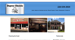 Desktop Screenshot of dupreyelectric.com